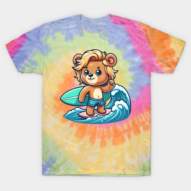 Cute Surfer Bear Kawaii T-Shirt by Teddy Club